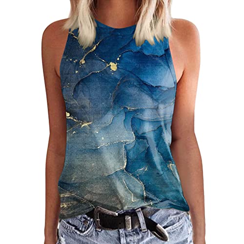 Grafik-Tanktops für Damen, Sommer, locker, ärmellos, Mode, Bedruckt, Rundhals-T-Shirts Top Schwarz Sexy T Shirt Damen Kurzarm Mit Druck Damen T-Shirt Locker Personalshop Lashirt Damen Ärmellos von QWUVEDS