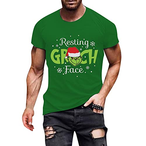 Grinch Christmas Tshirt Weihnachts t-Shirt Herren t-Shirts+für+Herren t-Shirt Herren Rundhals t-Shirt Herren lustig Grinch Sports Wear Tshirt Herren Tshirt Sommer Sport t-Shirt Herren Langarm von QWUVEDS