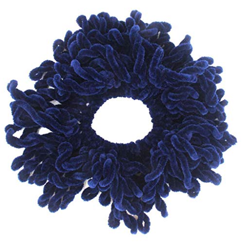 Gummi-Kopfbedeckung Big Volumisierend elastisches Band Bogenhaar Hijab Scrunchie Fahrrad Gadgets Winter (Navy, One Size) von QWUVEDS