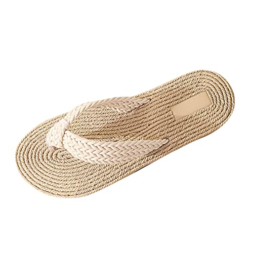 Hausschuhe Damen Sommer flip Flops Damen Hausschuhe mädchen Damen Sandalen Frauen Flip Flop Sommer Muster Mode Flip Flop Strand Hausschuhe Bequeme Flache rutschfeste Hausschuhe Yoga Schuhe von QWUVEDS