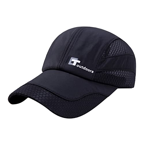 Männer Frauen Solid Cap Mesh Schnelltrocknend Verstellbare Atmungsaktive Sport Outdoor Sonnenschutz Baseballmütze Fahr Kappe Baseballkappe Hut Outdoor Herren Sommer Hut von QWUVEDS