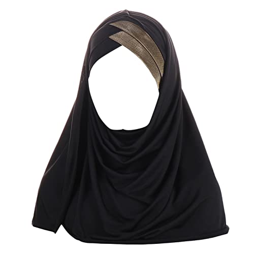 QWUVEDS Frauen-Hut-Kappen-böhmische Haar-Abdeckungs-Verpackungs-Turban-Kopfbedeckung-Turban-Kappe für Damen-Schal-Hut Haargummi Männer (B, One Size) von QWUVEDS