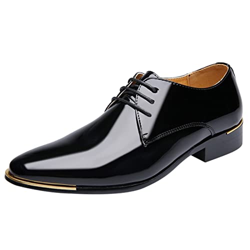 QWUVEDS Freizeitschuhe Herren Outdoor Schuhe Herren Laufschuhe Herren Abendschuhe Herren Und Schuhe Pointed Style Herren Klassisch Business Casual Herren Lederschuhe Schuhe Herren Rot von QWUVEDS