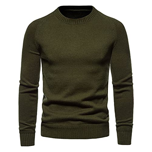 QWUVEDS Herbst- und Winter-Mode-Sweatshirt-Aufnäher für Männer Jack Mantel Herren (Army Green, XXL) von QWUVEDS