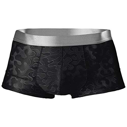 QWUVEDS Herren Unterhosen Boxershorts Unterhosen Herren Boxershorts Sexy-Muster Slip für Männer, Flache Boxer Seide im EIS Netz Unterwäsche Herren Sexy Unterhosen Jungen Unterhosen männer Slip von QWUVEDS