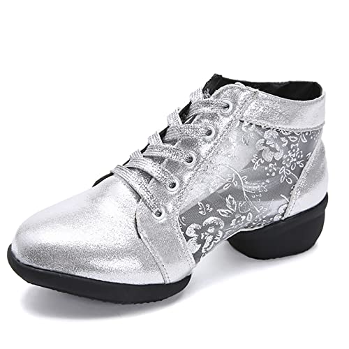 QWUVEDS Lässige bequeme Tanzschuhe für Damen für lateinamerikanische Tanzschuhe mit Absatz Ballsaal Tango Party Pailletten Tanzschuhe Schuhspanner Damenschuhe sandalen damen sommer bequem von QWUVEDS