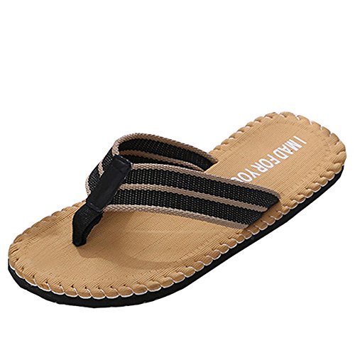 QWUVEDS Schuhe Flip Outdoor-Sommer Flops Sandalen Innen- oder männliche Pantoffel für Männer Schuhe Vintage Herren (Yellow, One Size) von QWUVEDS