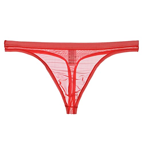 QWUVEDS Unterhosen männer Slip sexy Transparenter Tanga für Herren, dünnes Mesh, sexy Unterwäsche Herren Super Mini String Spitzenhöschen atmungsaktiv Unterhosen Jungen Unterhosen männer Slip von QWUVEDS