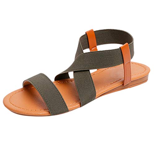 QWUVEDS sandalen & slides für damen zehentrenner sandalen damen sandalen mädchen Damen-Sandalen Schuhe mit Absatz Sandalen Frauen rutschen mit niedrigem Band Sommer Damenschuhe Hoch von QWUVEDS