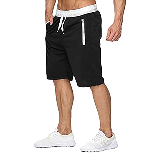 Sommer Solide Casual Kordelzug Shorts Herren Reißverschluss Farbe Sport In Herrenhosen Herren Sommer Hosen Herren Sweathose Herren Radlerhose Herren Kurze Hose Herren von QWUVEDS