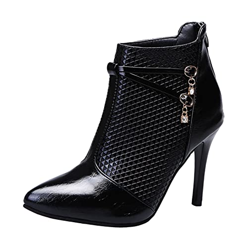 Stiletto high Heels high Heels schwarz high Heels sexy einfarbig Reißverschluss hinten Spitze Zehen dünne High Heel Booties 41 Damen Sandalen Damen Sommer bequem Stiletto high Heels high Heels schwarz high Heels sexy einfarbig Reißverschluss hinten Spitze Zehen dünne High Heel Booties 41 Damen Sandalen Damen Sommer bequem von QWUVEDS