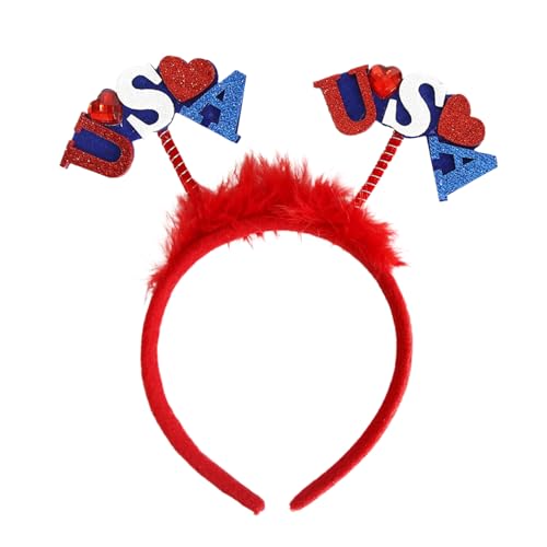 US Independence Day Haarbänder Haarschmuck für Kinder Erwachsene Festival Party Dekoration Atmosphäre Foto Requisiten Jogging Kleidung Herren (F, One Size) von QWUVEDS