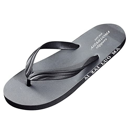 flip flops herren flip flops hausschuhe herren hausschuhe herren sommer Flip Flops Herren Sommer flacher weicher Boden bequeme leichte lässige Strandsandalen Diabetiker Schuhe Schuhe Herren Gelb von QWUVEDS