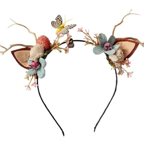 Kopfschmuck Elfen Frauen Mädchen Märchen Blumen Stirnband Retro Baum Haar Hoop Krone Festival Party Requisiten von QWWQYDY