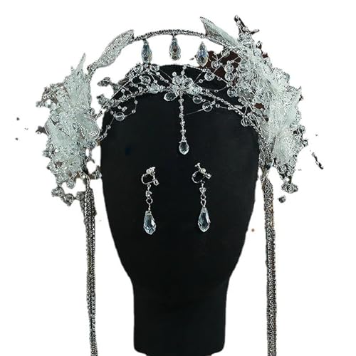 Kopfschmuck Elfen Modisches Haarband mit Elfenkrone und Kristallfransen for Damen. Sanftes und elegantes Haarband von QWWQYDY