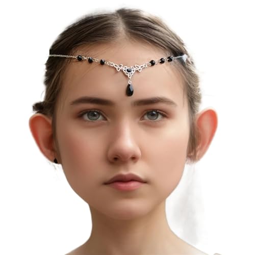 Kopfschmuck Elfen Waldzauber Elfen-Haarkette Elfen-Stirnkette for Damen(As picture) von QWWQYDY