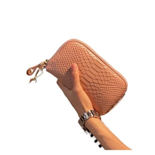 QWWQYDY Brieftasche Damen Clutch-Geldbörsen, Lange Damen-Geldbörse aus Rindsleder, Geldbeutel, Kartenhalter(Pink) von QWWQYDY
