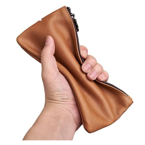 QWWQYDY Brieftasche Damen Echtes Leder Lange Clutch Geldbörse Kartenhalter Damen(Brown) von QWWQYDY