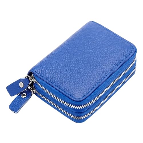 QWWQYDY Brieftasche Damen Frauen Mini Kurze Brieftasche Geldbörse Karte Halter Akkordeon Slots Zipper Tasche(Blue) von QWWQYDY
