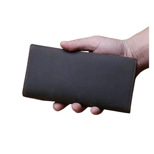 QWWQYDY Brieftasche Damen Ledergeldbörse, lang, Rindsleder, Multi-Tasche(Color 1) von QWWQYDY