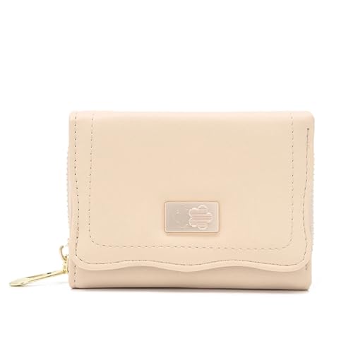 QWWQYDY Portemonnaie Damen PU Soft Multi-Card Reißverschluss Kurze Dreifach-Tasche Große Kapazität Lady Folding Kann Erweitern Die Straße Beliebt(Khaki) von QWWQYDY