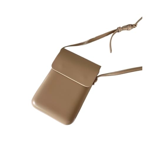 QWWQYDY Umhängetasche Damen Klappe Umhängetaschen Frauen Mini PU Leder Schulter Geldbörsen Handtaschen Tasche(Apricot) von QWWQYDY