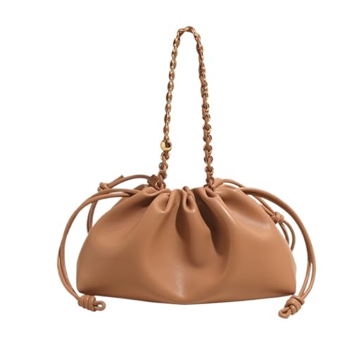 QWWQYDY Umhängetasche Damen Kleines Design Damen Weiche PU Leder Schultertasche Elegante Handtasche Clutch Geldbörse(Khaki) von QWWQYDY