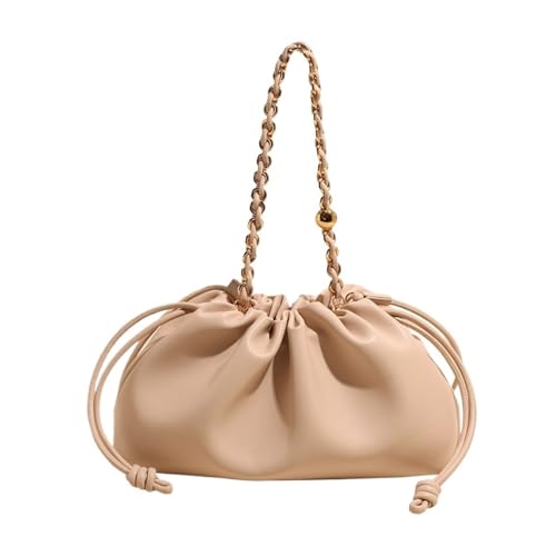 QWWQYDY Umhängetasche Damen Kleines Design Damen Weiche PU Leder Schultertasche Elegante Handtasche Clutch Geldbörse(White) von QWWQYDY