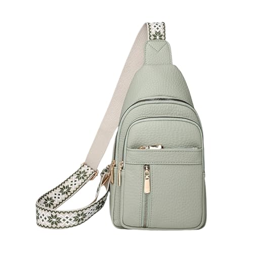 QWWQYDY Umhängetasche Damen Mode Lässig Brust Schulter Frauen Leder Wasserdichte Umhängetasche(Color 01) von QWWQYDY