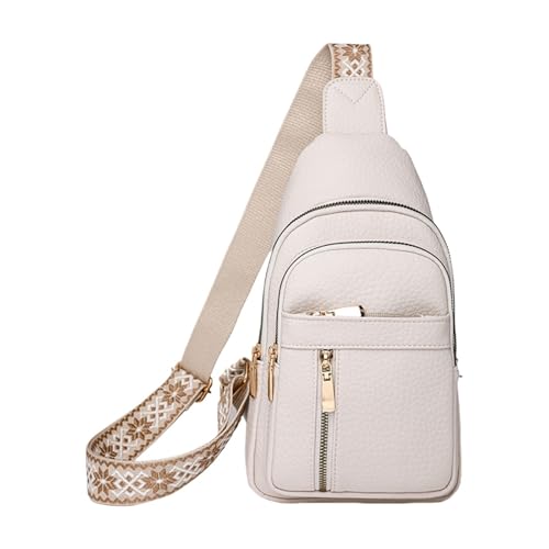 QWWQYDY Umhängetasche Damen Mode Lässig Brust Schulter Frauen Leder Wasserdichte Umhängetasche(Color 04) von QWWQYDY