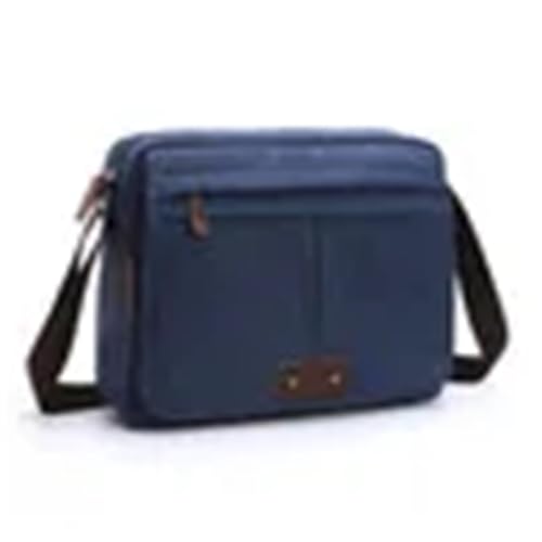 Umhängetasche Einzelne Umhängetasche Canvas Trvel Freizeit College Student Messenger Bags for Männer und Frauen(Blue) von QWWQYDY