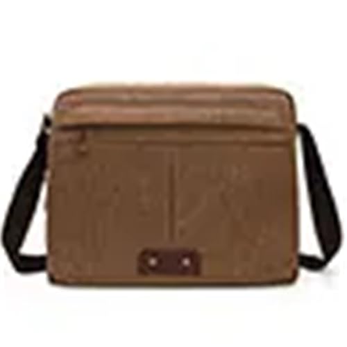 Umhängetasche Einzelne Umhängetasche Canvas Trvel Freizeit College Student Messenger Bags for Männer und Frauen(Coffee) von QWWQYDY