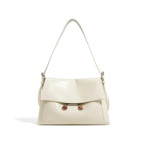 Umhängetasche Frauen Messenger Große Kapazität Kreuz-körper Tasche Weibliche Unterarm Schulter Abdeckung Öffnung Satchel Tote Handtasche(Beige White) von QWWQYDY