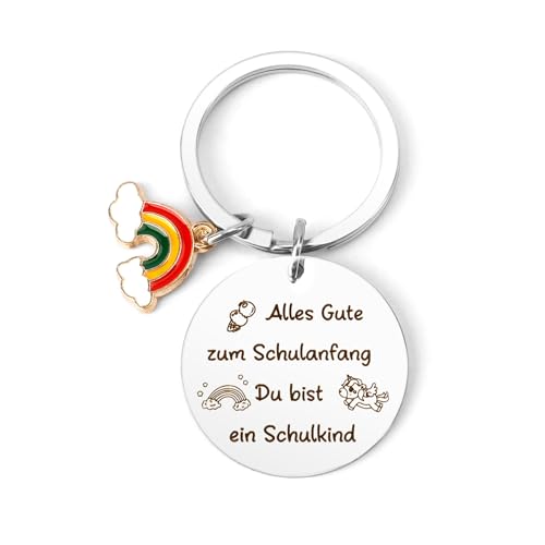 Geschenke zur Einschulung Mädchen Einschulung Geschenk Jungen Schlüsselanhänger Kinder Ideen Füllung Schultüte Schulkind 2024 Mädchen Einschulungsgeschenke Mädchen Glücksbringer Schulanfang Schulstart von QWZify