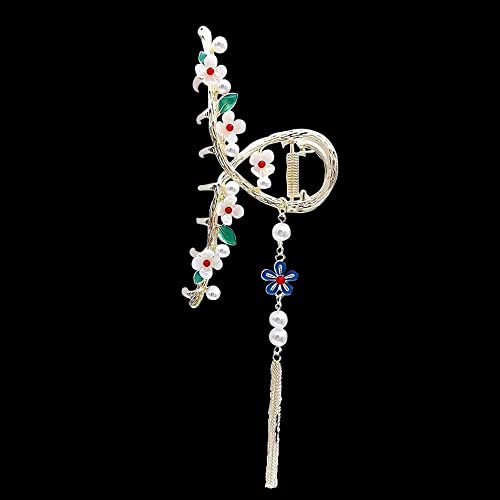 QXSJEDYCH Haarnadel Blume Haarspangen Metall Haarkralle Clip Große rutschfeste Gold Haarklammern Blume Haarschmuck Mode Haarfang Clip for dünneres dickes Haar Schmuck(Gris) von QXSJEDYCH