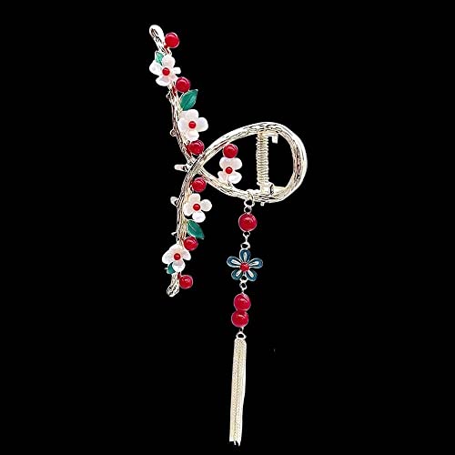 QXSJEDYCH Haarnadel Blume Haarspangen Metall Haarkralle Clip Große rutschfeste Gold Haarklammern Blume Haarschmuck Mode Haarfang Clip for dünneres dickes Haar Schmuck(Khaki) von QXSJEDYCH