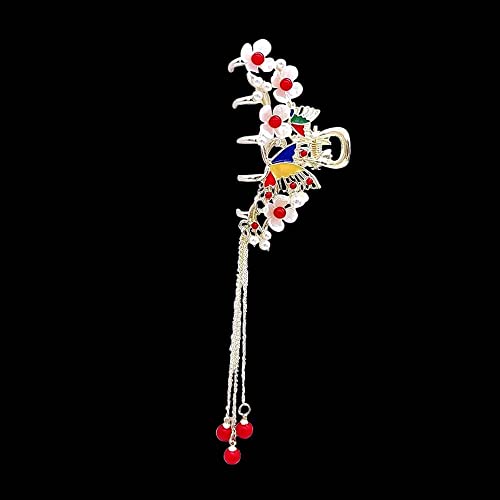 QXSJEDYCH Haarnadel Blume Haarspangen Metall Haarkralle Clip Große rutschfeste Gold Haarklammern Blume Haarschmuck Mode Haarfang Clip for dünneres dickes Haar Schmuck(Navy) von QXSJEDYCH