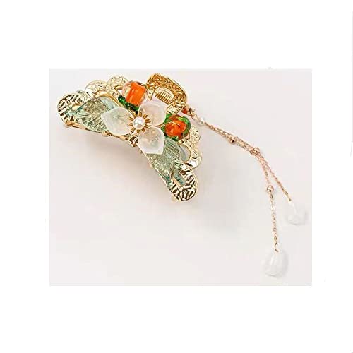 QXSJEDYCH Haarnadel Retro Metall Haarspange Blumen Schmetterling Haarspange Kopfschmuck Schmuck Geschenk Haarschmuck Haar Krabbe Weibliche Haarspange Schmuck(#1) von QXSJEDYCH