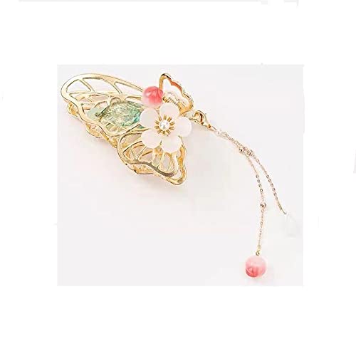 QXSJEDYCH Haarnadel Retro Metall Haarspange Blumen Schmetterling Haarspange Kopfschmuck Schmuck Geschenk Haarschmuck Haar Krabbe Weibliche Haarspange Schmuck(#2) von QXSJEDYCH
