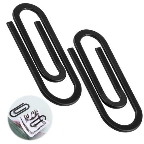 2er Set Edelstahl Geldklammern für Herren – Money Clip, Geldscheinklammer für Büro, Schule, Dokumente, Kartenhalter, Silbe von QYHON