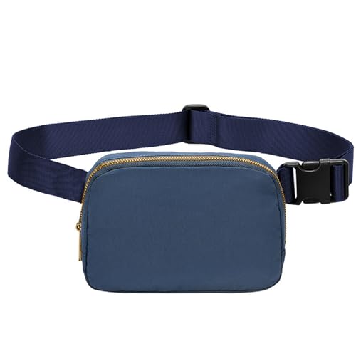 QYWT Gürteltasche, modische Taillen-Gürteltasche für Männer und Frauen, verstellbare, wasserdichte Mini-Gürteltasche für Sport, Laufen, Wandern, Joggen, Spazierengehen, Reisen, Radfahren,Navy Blau von QYWT