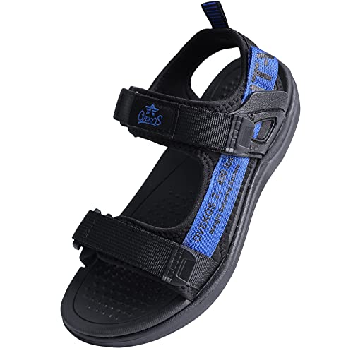 QZBAOSHU Sandales Jungen Sandalen Klettverschluss Kinder Sportsandalen Jungen Schuhe Sommer für Strand Schwimmbad Schwarz Blau,29 EU von QZBAOSHU