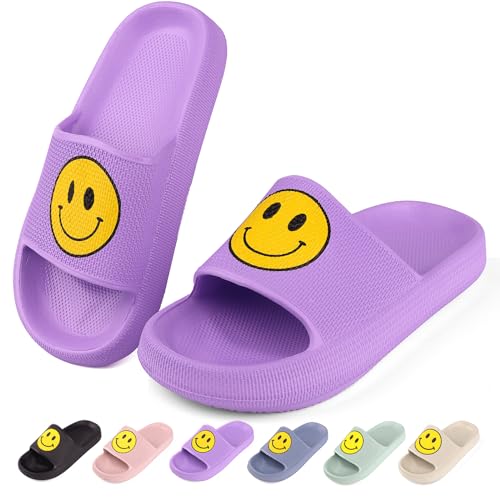 Kinder Badelatschen Mädchen Badeschlappen Sommer Dusch Badeschuhe rutschfest Sandalen Hausschuhe Jungen Badeschlappen Strand Sandalen Pool Violett EU30 von QZCEO