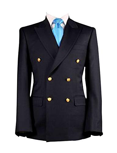 QZI Herren Jacke Slim Blazer Peak Lapel Fit Zweireiher Jacke von QZI