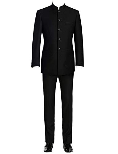 QZI Herren Slim Fit Suit Stehkragen 2 Stück Anzüge Blazer & Hose von QZI