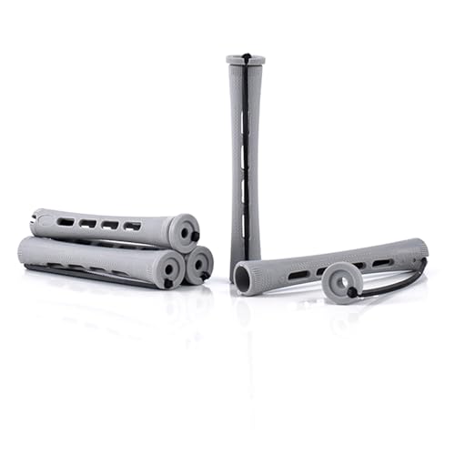 QZKJQDD 20 Stück Kleine Dauerwellen Wickler, 0.59 Zoll Dauerwellen Set Komplett, Grau Lockenwickler Klein, Hair Rollers für Frauen, Lockenwickler klein, für langes, mittellanges und kurzes Haar von QZKJQDD