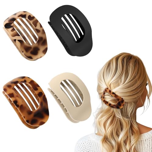 QZKJQDD 4 flache Haarspangen für Damen von QZKJQDD