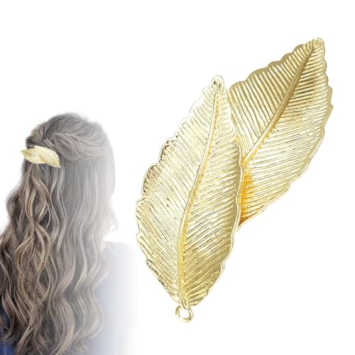 QZKJQDD Vintage Blatt Haarspange Barrette, 1 PCS Legierung Blatt Weinlese Haarspange Für Frauen Und Mädchen, Minimalistisch Clip, Hochzeit Braut-Haarspange von QZKJQDD