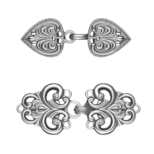 QZKJQDD 2 Stück Vintage Pullover Clips, Retro Swirl Mantel Broschen, Cinch Clip für Kleider & Hosen, Dekorative Kleiderklammern für Damen, Retro Swirl Clips Schal-Schnalle für Damen von QZKJQDD