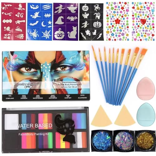 QZLSAYSL Make-up Baby Girl Regenbogen-Make-up Set für Kinder und Erwachsene, unbegrenzte kreative Möglichkeiten für Halloween, Partys, Rollenspiele und vieles mehr von QZLSAYSL